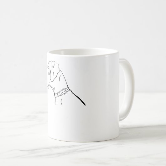 Black Great Dane Hund Kaffeetasse (VorderseiteRechts)