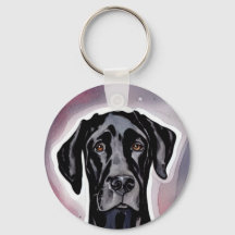 Black Great Dane Watercolor Art