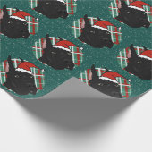 Black Great Dane Weihnachten Geschenkpapier (Ecke)