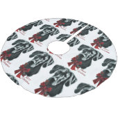 Black Great Dane Weihnachten Polyester Weihnachtsbaumdecke (Schrägansicht)