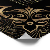 Black Great Gatsby Art Deco Seating Chart 2 der 19 Poster (Ecke)