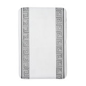 Black Grecian Frieze Design Badematte (Vorderseite Vertikal)