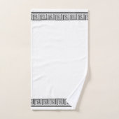 Black Grecian Frieze Design Badhandtuch Set (Handtuch)