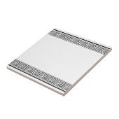 Black Grecian Frieze Pattern Fliese (Seite)