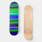 Black, green and blue stripes skateboard (Vorderseite)
