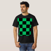 Black & Green Anime Style Pattern Tee (Vorne ganz)