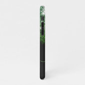 Black Green Aqua Imitats Glitzer Kalligrafie Name iPhone Hülle (Linke Seite)