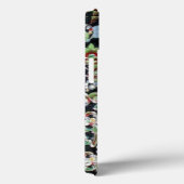 BLACK GREEN ART NOUVEAU GEMSTONE MONOGRAM, Red Rub Case-Mate iPhone Hülle (Rückseite / Rechts)