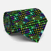 Black Green Base Bright Disco Thema KRAWATTE (Gerollt)