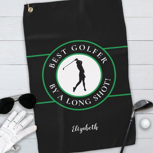 Black Green Best Golfer von einem langen Shot Pro Golfhandtuch