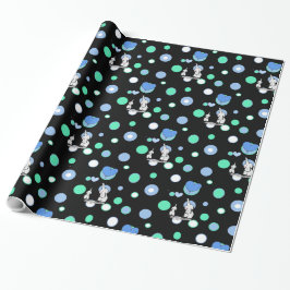 Black Green Blue Elephants Holloons Geschenk W Geschenkpapier