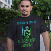 Black Green Blue Personalisiert Crazy Cat Woman Tri-Blend Shirt