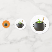 Black Green Cauldron und Hexen Table Confetti Konfetti (Vorderseiten)