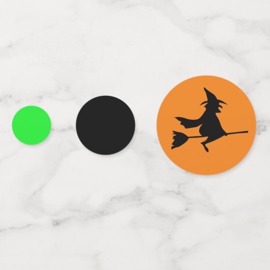 Black Green Cauldron und Hexen Table Confetti Konfetti (Rückseiten)