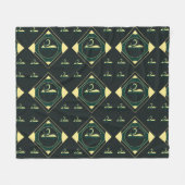 Black Green Classic Fleece Blanket (Vorderseite (Horizontal))