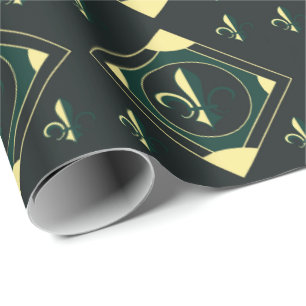 Black Green Classic Wrapping Paper Geschenkpapier