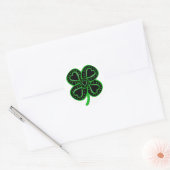 Black Green Clover Heart St Patrick's Day Sticker (Umschlag)