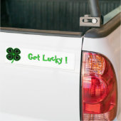 Black Green Clover Heart St. Patty's Day Bumper S Autoaufkleber (Auf Lkw)