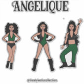 Black Green Dancer #2 Aufkleber (Vorderseite)