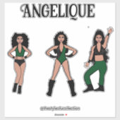 Black Green Dancer #2 Aufkleber (Blatt)