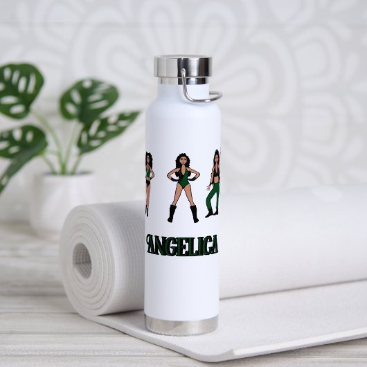 Black Green Dancer #2 Trinkflasche (Yoga (gedreht))