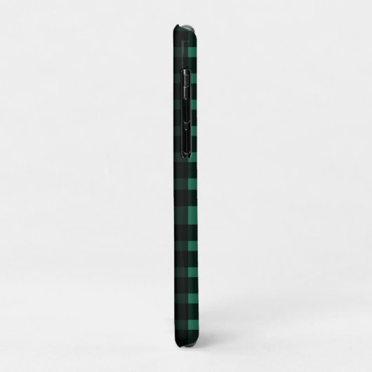 Black Green Gingham Pattern Case-Mate iPhone Hülle (Hinten/Links)