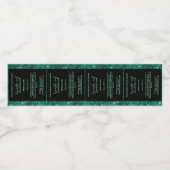 Black & Green Glitzer Parfümerrolle Flaschenetiket Wasserflaschenetikett (Einzelnes Label)