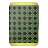 Black Green & Gold Bath Mat Badematte (Vorderseite Vertikal)