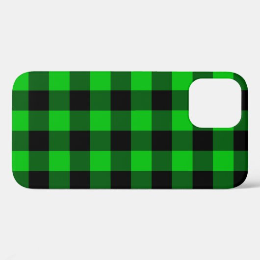 Black Green Karo Case-Mate iPhone Hülle (Rückseite (Horizontal))