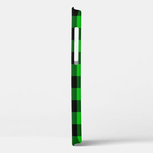 Black Green Karo Case-Mate iPhone Hülle (Rückseite / Links)