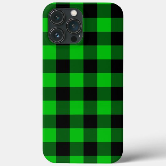 Black Green Karo Case-Mate iPhone Hülle (Rückseite)