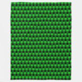 Black Green Karo Fleece Blanket - Modern (Vorderseite)