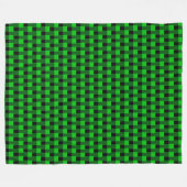 Black Green Karo Fleece Blanket - Modern (Vorderseite (Horizontal))