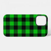 Black Green Karo iPhone Hülle (Rückseite (Horizontal))