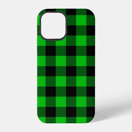 Black Green Karo iPhone Hülle (Rückseite)
