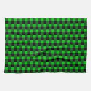 Black Green Karo Küchentuch