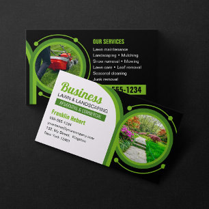 Black Green Landscaping Rasenpflege Visitenkarte