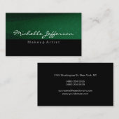 Black Green Makeup Artist Einzigartige Visitenkart Visitenkarte (Vorne/Hinten)