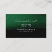 Black Green Makeup Artist Script Business Card Visitenkarte (Rückseite)