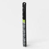 Black Green Mit Monogramm Damask Polka Dots Muster Case-Mate iPhone Hülle (Hinten/Links)