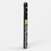 Black Green Mit Monogramm Damask Polka Dots Muster Case-Mate iPhone Hülle (Hinten/Rechts)