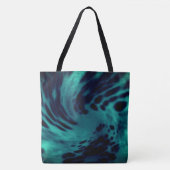 Black Green n Blue Shoulder Tote Tasche (Vorderseite)