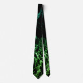 Black Green Neon Marble Neck Tie Krawatte (Vorderseite)