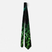Black Green Neon Marble Neck Tie Krawatte (Rückseite)