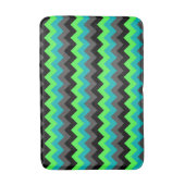 Black Green Ombre Chevrons Medium Bath Mat Badematte (Vorderseite Vertikal)
