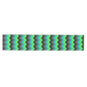 Black Green Ombre Chevrons Medium Table Runner Mittelgroßer Tischläufer (Horizontal)