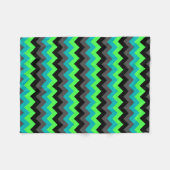 Black Green Ombre Chevrons Small Fleece Blanket (Vorderseite (Horizontal))