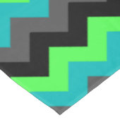 Black Green Ombre Chevrons Small Tablecloth Tischdecke (Schrägansicht)