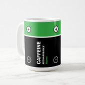 Black Green Personalisiert Coffee Recharable Tasse (Vorderseite Links)