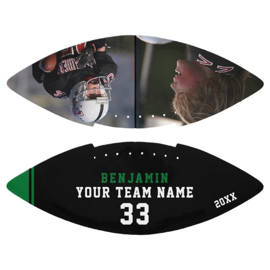 Black Green Player Name Number Team 2 Photo Football (Paneele)